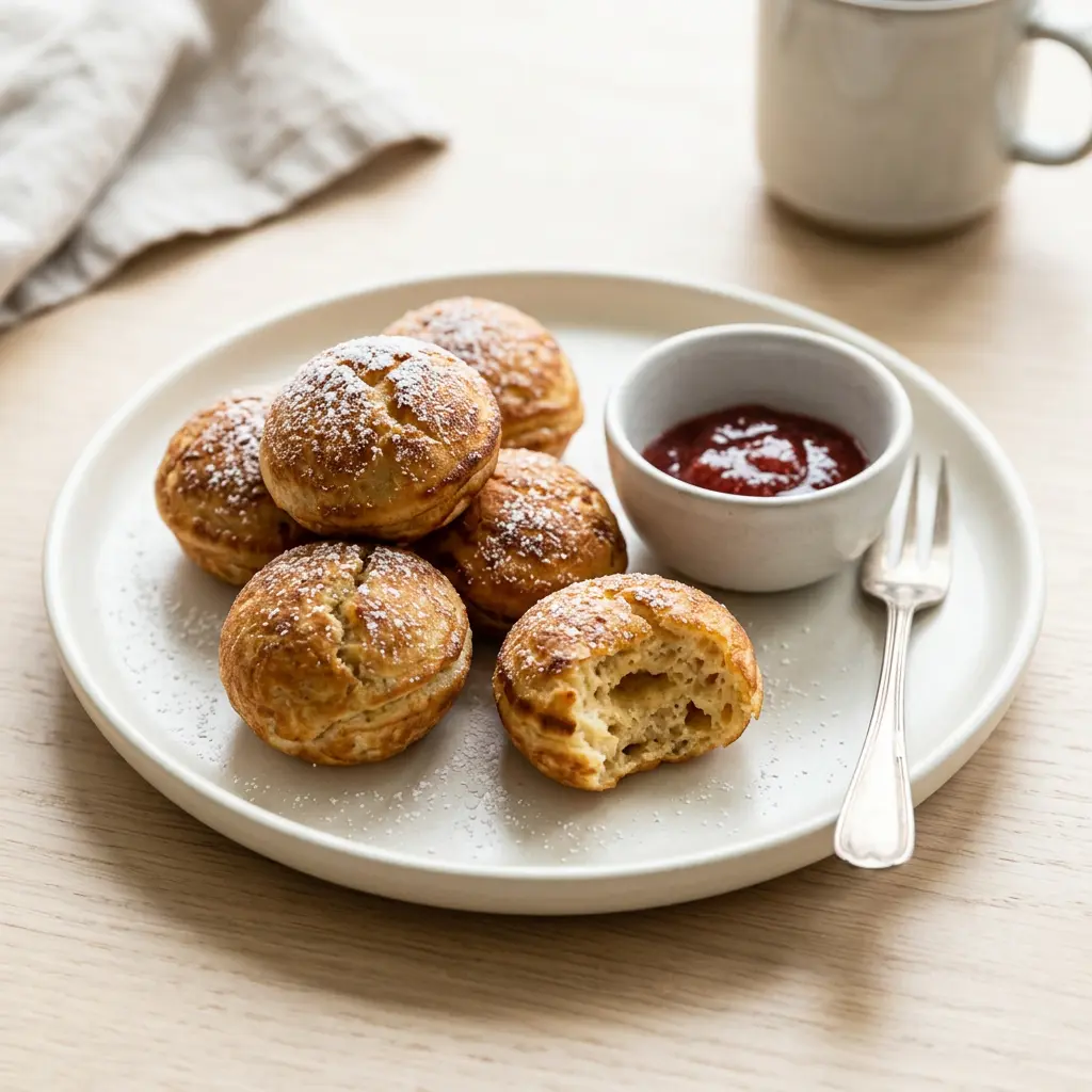 Φωτογραφία του Κατεψυγμένα δανέζικα æbleskiver στη φριτέζα αέρος μαγειρεμένου στο air fryer